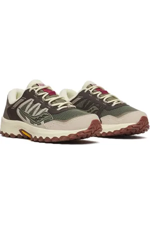 Saucony Grid Peak - Sneakers i olivengrøn og brun