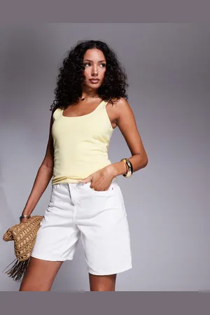 River Island Hvide bermudashorts i denim