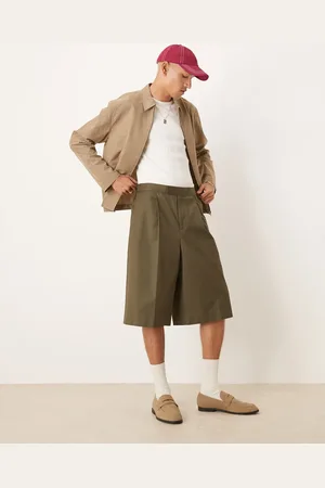 ASOS Kakigrønne oversized elegante bermuda-shorts