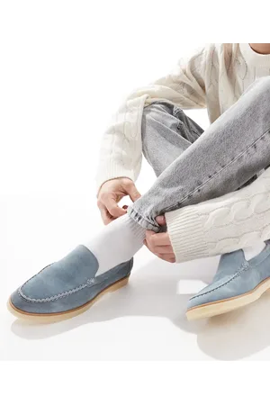 Schuh Riggs - Blå loafers i ruskind