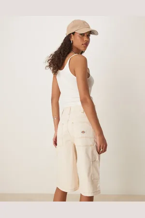 Dickies Offwhite tømrer-jorts i denim-Hvid