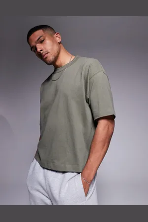 ASOS Kakigrøn oversized T-shirt i kraftigt stof på 240 gsm i firkantet pasform