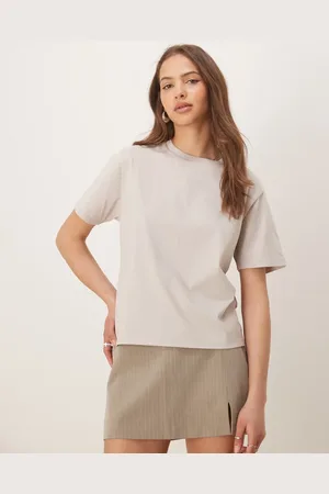 Abercrombie & Fitch Cropped T-shirt-Neutral
