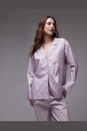 MANGO Pyjamasskjorte i bomuld - Del af sæt