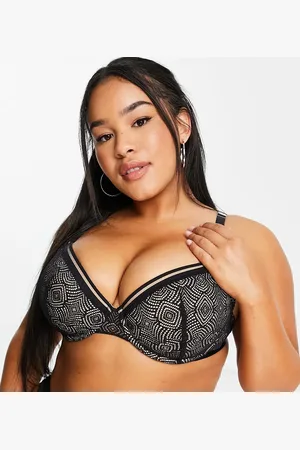 Dorina Curve - Sunray - let foret demi-BH med geometriske blonder - BLACK