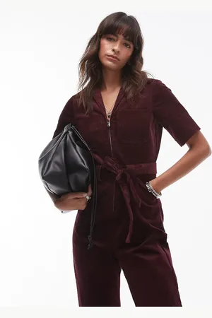 & OTHER STORIES Jumpsuit med bælte i fløjl-Rød