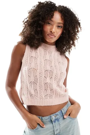 ASOS Tanktop i fluffy hulstrik med sømme