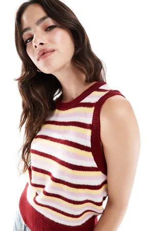ASOS Strikket tanktop med multifarvede striber