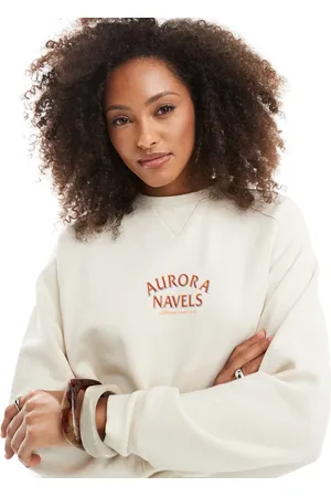 Cotton On Cotton On - Kokoshvid sweater med rund hals og appelsin-frugtgrafik-Multifarvet