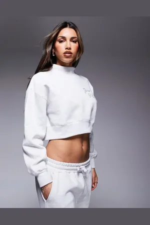 Good For Nothing Sweatshirt med høj hals og overlock-syninger - Del af sæt