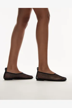 ARKET Sorte ballerinaer med firkantet tå i mesh