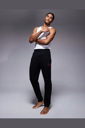 HUGO BOSS HUGO - Bodywear Laze - Sorte joggingbukser