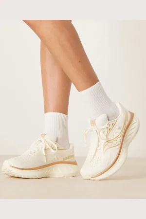 Saucony Ride 18 Neutral - Hvide sneakers med stødabsorbering