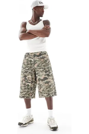 ASOS Lange jorts med camouflage-print