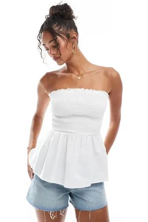 Brave Soul Bandeau-top med rynkede detaljer
