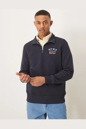 GANT Sweatshirt med kort lynlås og flaglogo