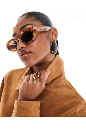AJ Morgan Chunky cat eye-solbriller med vintage-inspireret skildpaddemønster