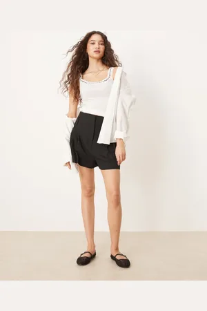 ASOS Sorte skræddersyede shorts med høj talje