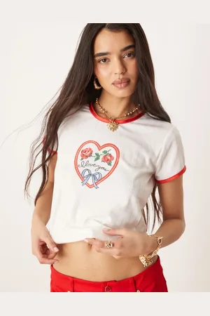 For Love & Lemons /rød baby-T-shirt med 