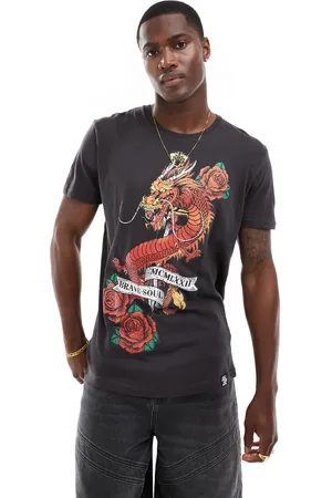Brave Soul T-shirt med rund hals og grafikprint i