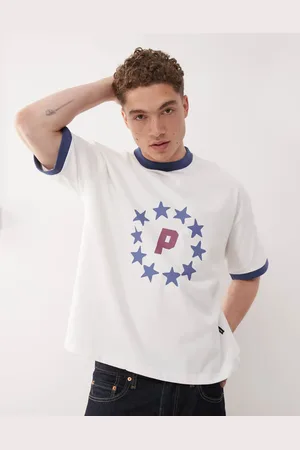 Prohibited Stars - T-shirt med blåt logo