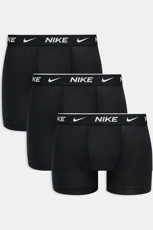 Nike Everyday Cotton - Pakke med 3 par lange sorte boksershorts med stretch