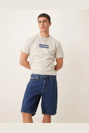 Calvin Klein Mørkeblå denimshorts i regular fit