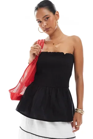 Brave Soul Bandeau-top med rynkede detaljer