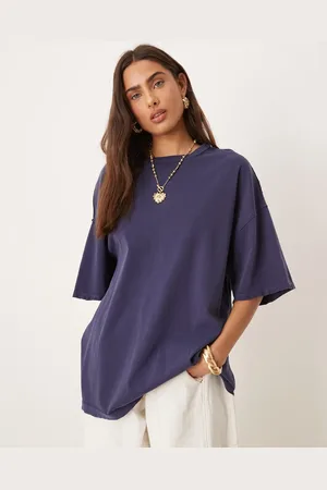 Free People Devon - Marineblå afslappet T-shirt