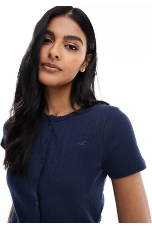 Hollister Cardigan med korte ærmer i pointelle