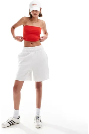 ASOS Gråmelerede longline-shorts med rå kanter
