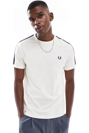 Fred Perry Beige T-shirt med rund hals og bånd-Neutral