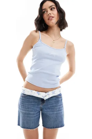 Hollister Posede denimshorts med lav talje i vask