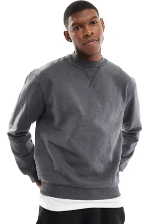 ASOS Koksgrå, meleret, premium, kraftig og oversized sweatshirt 400gsm