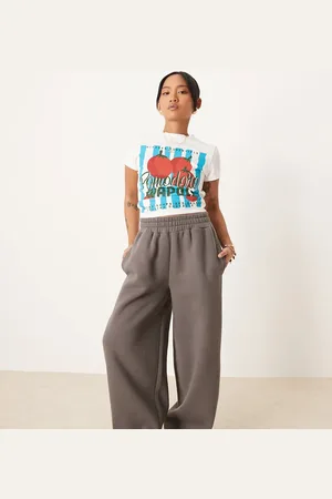 ASOS ASOS DESIGN Petite - Grå joggingbukser med lige ben