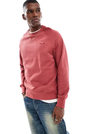 Paul Smith Rød forvasket sweatshirt med logo