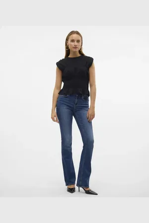 VERO MODA Mørkeblå jeans i denim i skinny fit