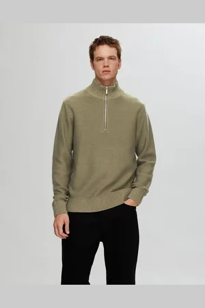 SELECTED Olivengrøn pullover