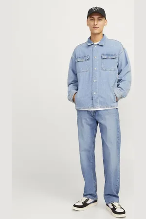 JACK & JONES Blå jeans i denim med loose fit