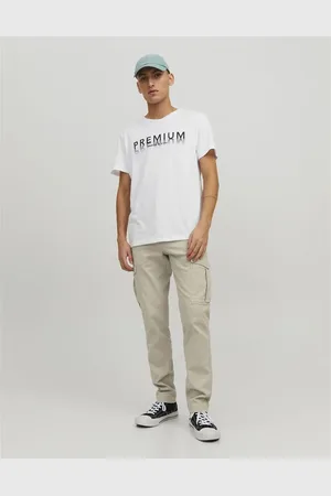 JACK & JONES Porcelænshvide cargobukser-Neutral