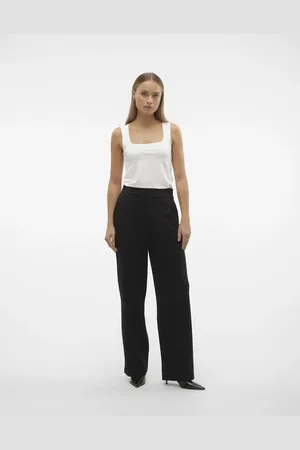 VERO MODA Sorte bukser med vide ben