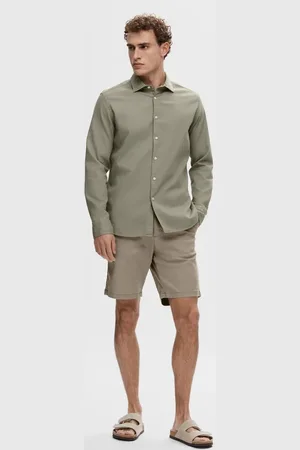 SELECTED Grå chinoshorts-Brun