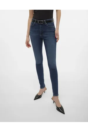 VERO MODA Mørkeblå jeans i denim i skinny fit