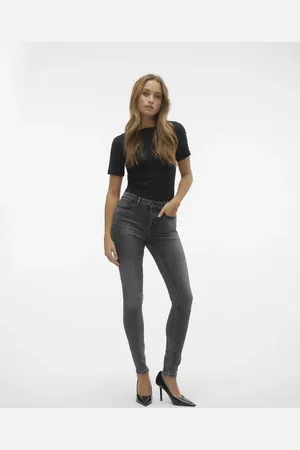VERO MODA Mellemgrå skinny-denimjeans