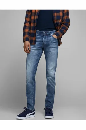 JACK & JONES Icon - Skinny-jeans i falmet mellemvasket denim-Blå