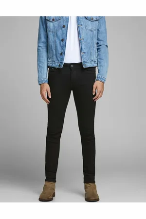 JACK & JONES Liam - Sorte skinny-jeans i denim