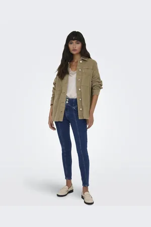 ONLY Mørkeblå jeans i denim i skinny fit