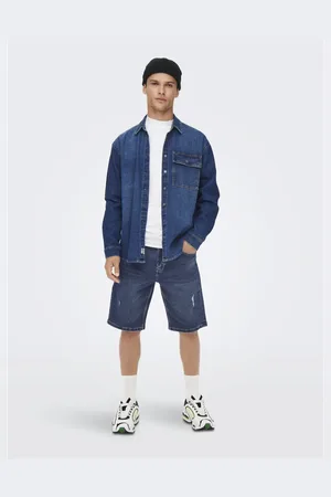 Only & Sons Blå shorts i denim