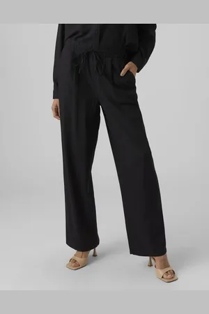 VERO MODA Sorte bukser med vide ben