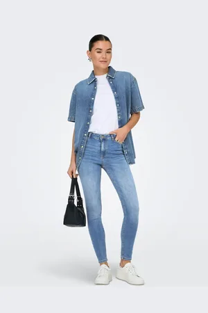JDY Mellemblå denimjeans i skinny fit